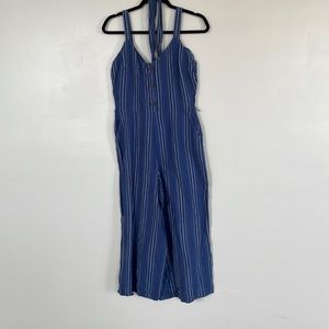 GAP Blue Pinstripe Belted Romper (4)
